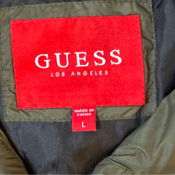 Guess Green Puffer Jacket with Quilted Design - Picture 6 of 7